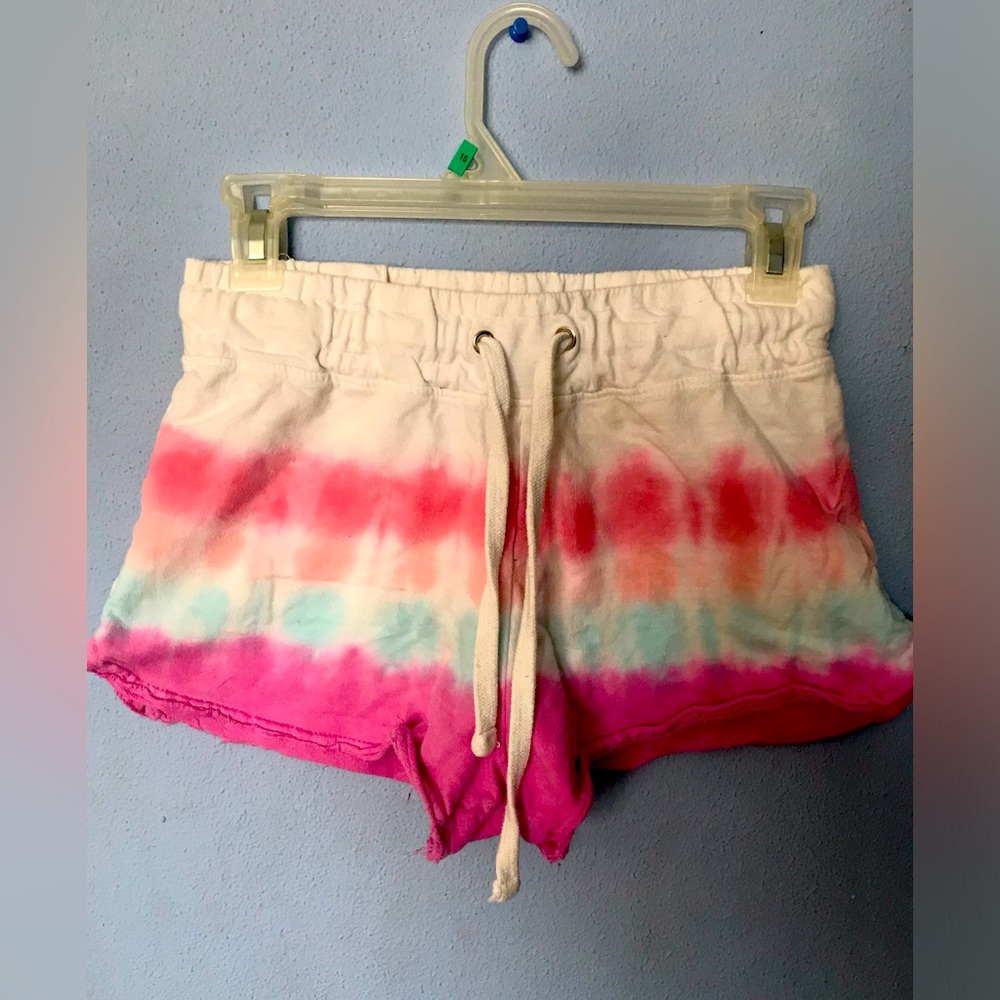 Tie-Dye/Dip-DyeWomen's Pull-On Shorty Shorts Sz M Drawstring Elastic Waist